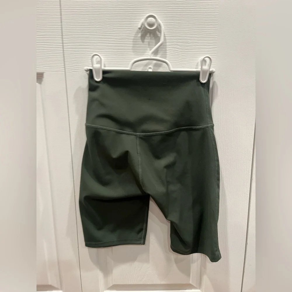 Army green biker shorts - Picture 1 of 3